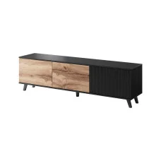 RANDOM RTV-2 TV-STAND, COLOR: WOTAN OAK/BLACK